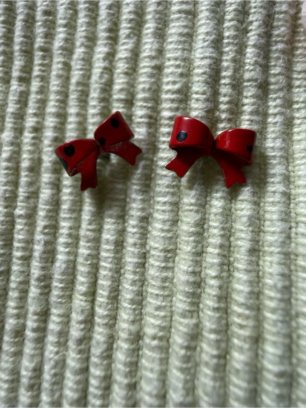 Red Bow Stud Earrings - Kids Accessories